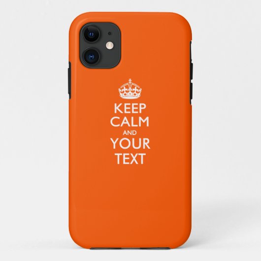 お好きなテキストでKEEP CALM ANDオリジナルデザイン Case-Mate iPhoneケース (裏面)