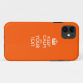 お好きなテキストでKEEP CALM ANDオリジナルデザイン Case-Mate iPhoneケース (裏面(横))