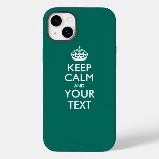お好きなテキストでKEEP CALM ANDオリジナルデザイン Case-Mate iPhoneケース (裏面)