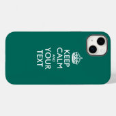 お好きなテキストでKEEP CALM ANDオリジナルデザイン Case-Mate iPhoneケース (裏面 (横))