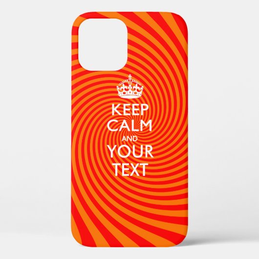 お好きなテキストでKEEP CALM ANDオリジナルデザイン Case-Mate iPhoneケース (裏面)
