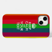 お好きなテキストでKEEP CALM ANDオリジナルデザイン Case-Mate iPhoneケース (裏面 (横))