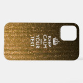 お好きなテキストでKEEP CALM ANDオリジナルデザイン iPhoneケース (裏面横)