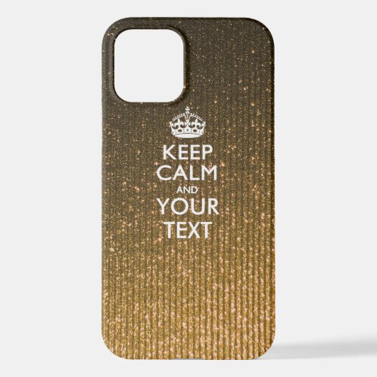 お好きなテキストでKEEP CALM ANDオリジナルデザイン iPhoneケース (裏面)