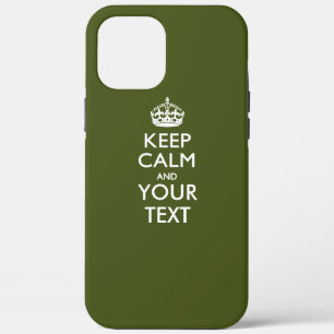 お好きなテキストでKEEP CALM AND ~をパーソナライズ iPhone 12 PRO MAX ケース