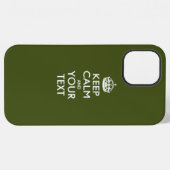 お好きなテキストでKEEP CALM AND ~をパーソナライズ iPhoneケース (裏面横)