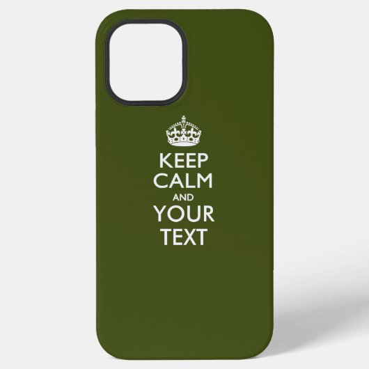 お好きなテキストでKEEP CALM AND ~をパーソナライズ iPhoneケース (裏面)