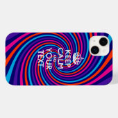 お好きなテキストでKEEP CALM AND ~ Case-Mate iPhoneケース (裏面 (横))