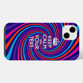 お好きなテキストでKEEP CALM AND ～ iPhoneケース (裏面横)