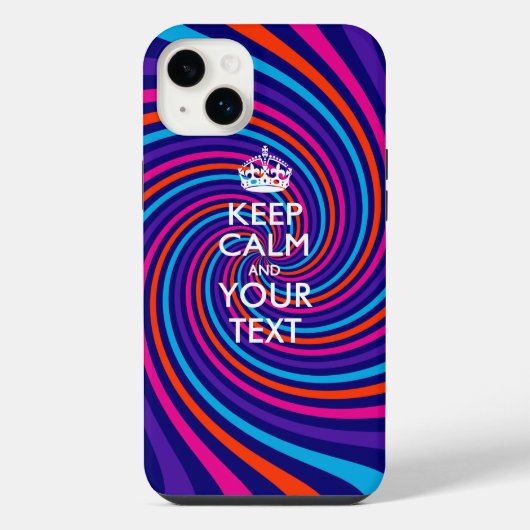 お好きなテキストでKEEP CALM AND ～ iPhoneケース (裏面)