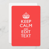お好きなテキストを入れたKEEP CALM ピンク (正面/裏面)