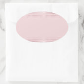 お好きなテキストを入れて モダン ローズゴールド 楕円形シール (バッグ)