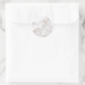 お好きなテキストを追加 ローズゴールド マーブル モダン エレガント ラウンドシール (バッグ)