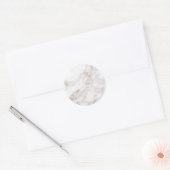 お好きなテキストを ローズゴールド マーブル 現代 エレガントに追加 ラウンドシール (封筒)