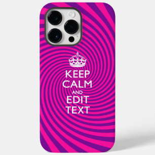 お好きなフレーズをKeep CalmとホットピンクTwistにカスタマイズ Case-Mate iPhone 14 Pro Maxケース