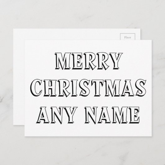 お好きな名前の聖降誕祭 ポストカード (正面/裏面)