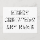 お好きな名前の聖降誕祭 ポストカード (正面)