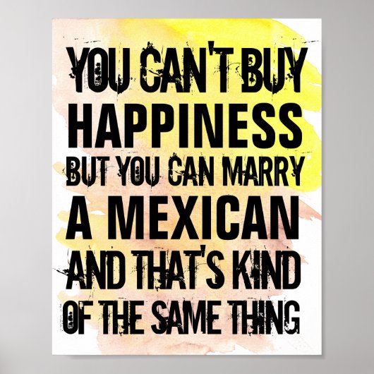 お好きな国籍と結婚できる メキシコ人と結婚しよう 面白いグッズ ポスター (正面)