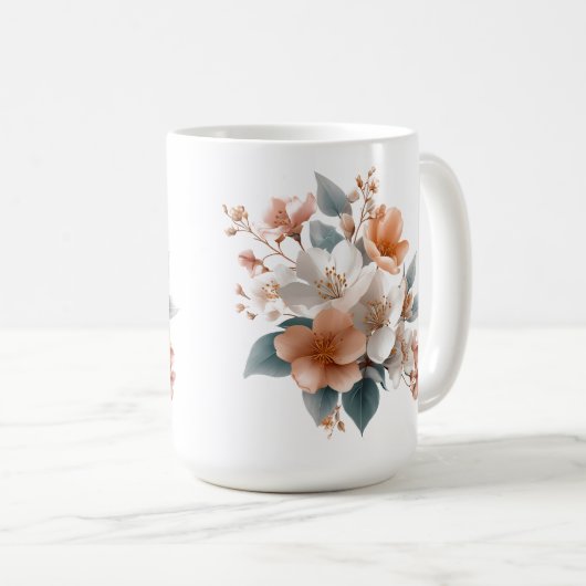 ☕ お好きな場所で咲き誇ってください 🌸✨ コーヒーマグカップ (正面右)