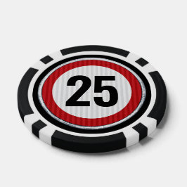 お好きな年齢の誕生日を祝うスピード制限標識 ポーカーチップ