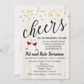 お好きな年 - ワイン周年おめでとうございますの招待状 招待状 (正面)