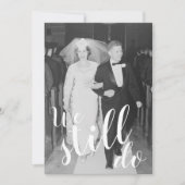 お好きな年 - 結婚記念日 & 写真をまだ撮る私たち 招待状 (正面)