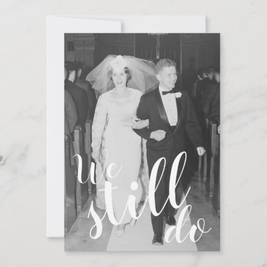 お好きな年 - 結婚記念日 & 写真 いまだに撮る 招待状 (正面)