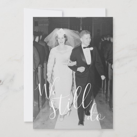 お好きな年 - 結婚記念日 & 写真 いまだに撮る 招待状 (正面)