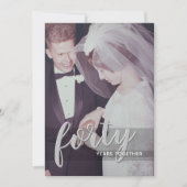 お好きな年 - 結婚40周年 & 写真 招待状 (正面)