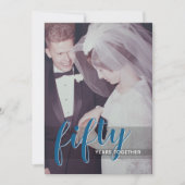 お好きな年 - 結婚50周年 & 写真 招待状 (正面)