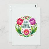 お好きな日を過ごす – フローラはがき ポストカード (正面/裏面)