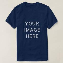 お好きな画像をプリント – オリジナルフォト ネイビー Tシャツ