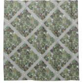 お好きな色のダイヤモンドペイント花柄 シャワーカーテン (正面)