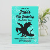 お好きな色のドラゴン シルエット招待状 招待状 (スタンド正面)