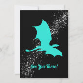 お好きな色のドラゴン シルエット招待状 招待状 (裏面)