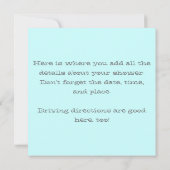 お好きな色の織り込まれたボーダー ベビー発表 招待状 (裏面)