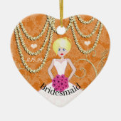 お好きな色の花嫁ギフト セラミックオーナメント (正面)