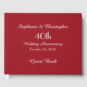 お好きな色を選んで ルビーレッド 40周年パーティー ゲストブック (正面)