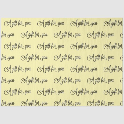 お好きな色を オシャレなカリグラフィー ギフト 薄葉紙 (正面)