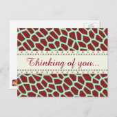 お好きな色/ ブラウンのジラフ柄 モザイクタイル ポストカード (正面/裏面)