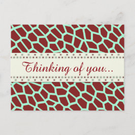 お好きな色/ ブラウンのジラフ柄 モザイクタイル ポストカード