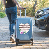 お好きな花柄 偽木 ハート 子供部屋をカスタマイズ シール (スーツケースインサイチュ)