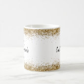 お好きな言葉をここに オーダーメイド 白と金 コーヒーマグカップ (中央)