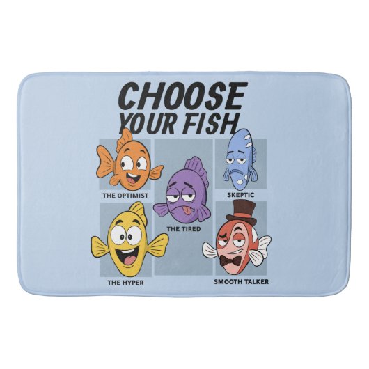 お好きな魚を選んでください 面白い魚 バスマット (正面)