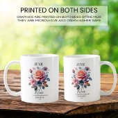 お好みのデザインで６月の誕生日プレゼントにローズフラワー コーヒーマグカップ