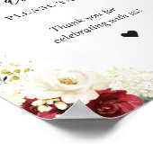 お好みの方は1つ 赤と白のローズ フラワーをお取りください ポスター (角)