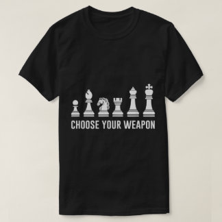 お好みの武器をチェキっと!おもしろチェスデザイン Tシャツ