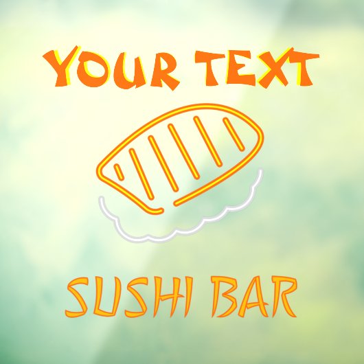 お好みカスタマイズな寿司バーネオフェイクン ウィンドウサイン (シート3)