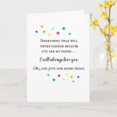 お姉おもしろいさん誕生日グリーティングカード カード (黄色い花)