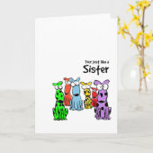 お姉さんそっくりのグリーティングカード カード (黄色い花)